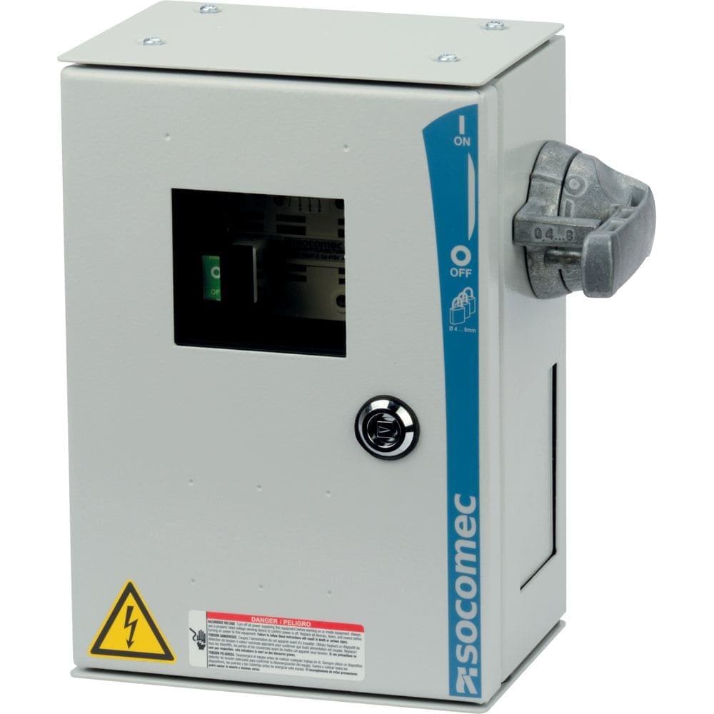 SOCOMEC - Caja seguridad metálica SIDER 3x80A mando lateral inferior / inferior