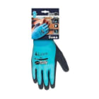 JUBA - Guante FEEL & GRIP SPLASH Talla 6/XS con doble recubrimiento de látex en color azul /gris oscuro