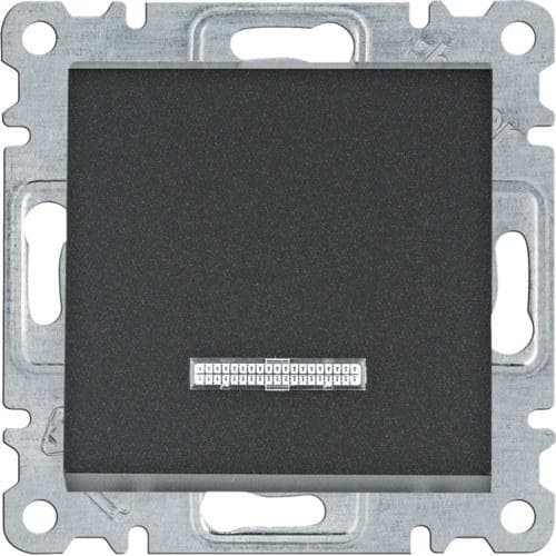 HAGER - Interruptor con indicador luminoso Lumina negro