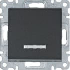 HAGER - Interruptor con indicador luminoso Lumina negro