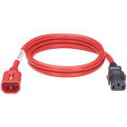PANDUIT - LOCKING POWER CORD, IEC C14 TO C13 RED 1,8M