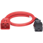 PANDUIT - LOCKING POWER CORD, IEC C20 TO C19 RED 1,8M