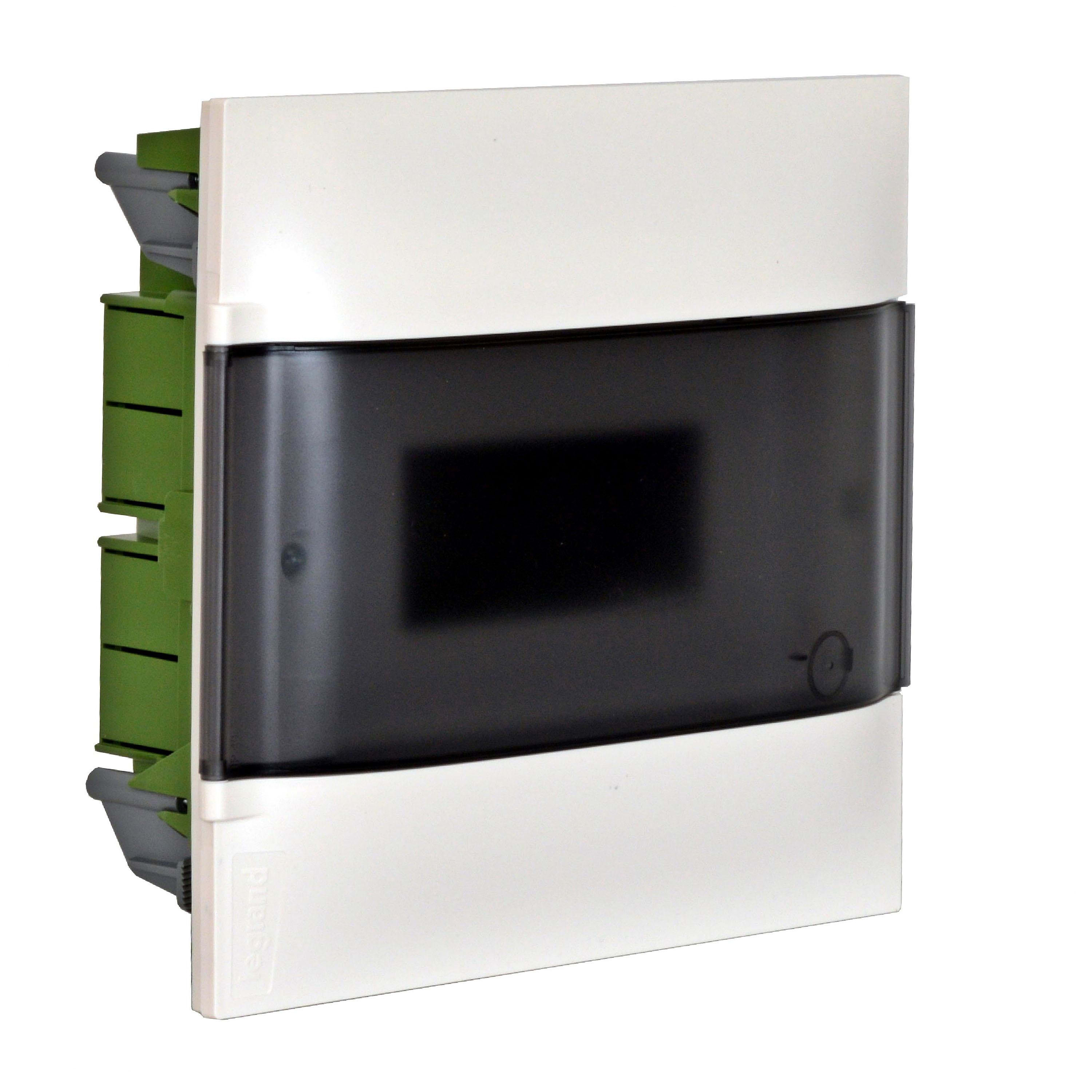 LEGRAND - Caja Empotrar Practibox S puerta transparente 1x12mod - para tabiques convencionales