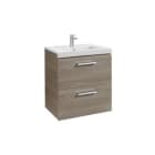 ROCA - Conjunto mueble PRISMA 2 cajones 600 fresno