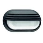 DOPO - Aplique OVAL 16x27 E-27 cristal mate FAR negro