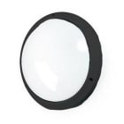 DOPO - Plafón redondo E-27 difusor policarbonato serie MIR negro