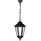 CRISTHER - Luminaria ELITE-6 colgar-41 E-27 difusor transparente negro