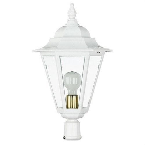 CRISTHER - Cabeza 1 lámpara blanco ELITE-6 cristal transparente