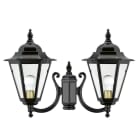 CRISTHER - Farola ELITE-6 2 cabezas E-27 difusor transparente negro