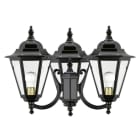 CRISTHER - Farola ELITE-6 3 cabezas E-27 difusor mate negro