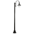 CRISTHER - Luminaria TROM poste (1L)E-27 IP-43 negro