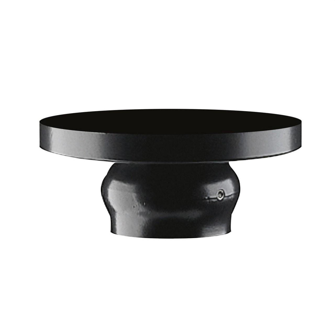 CRISTHER - Soporte globo 40cm poste 7,5cm E27 negro