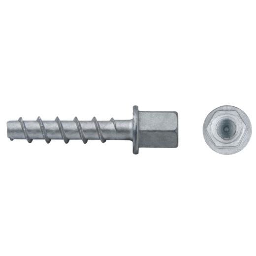 APOLO - Tornillo directo a hormigón BTS H 6-35 manguito M6 gris cincado aluminio