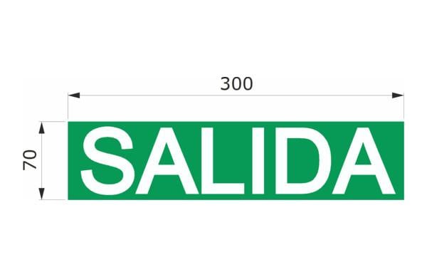 DAISALUX - Rotulo Nova salida rectangular verde