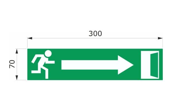 DAISALUX - Rotulo Nova hombre flecha derecha rectangular verde
