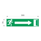 DAISALUX - Rotulo Nova hombre flecha derecha rectangular verde