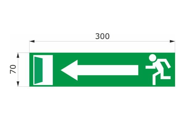 DAISALUX - Rotulo Nova hombre flecha izquierda rectangular verde