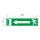 DAISALUX - Rotulo Nova hombre flecha izquierda rectangular verde
