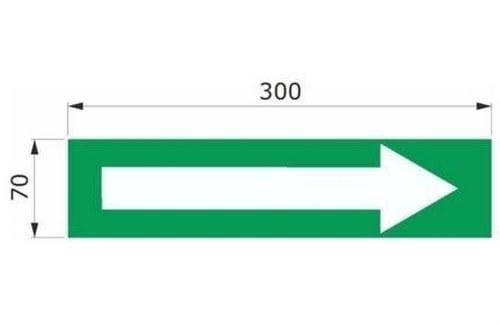 DAISALUX - Rotulo Nova flecha rectangular grande verde
