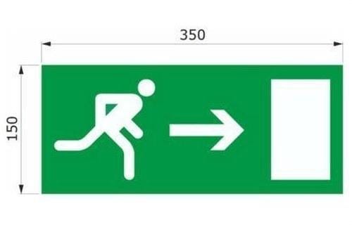 DAISALUX - Rotulo Galia hombre flecha derecha rectangular verde