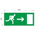 DAISALUX - Rotulo Galia hombre flecha derecha rectangular verde