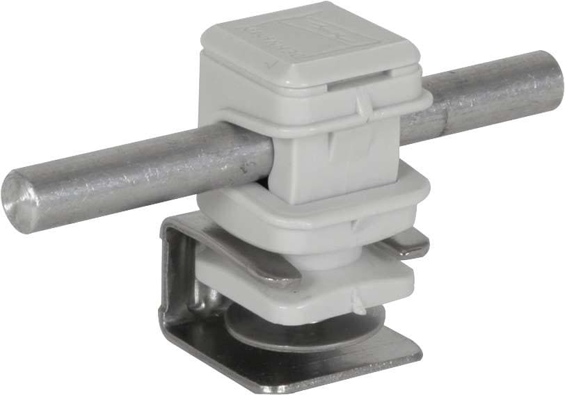 DEHN - Soporte PLATTENSNAP placa 4-6mm plástico gris V2A