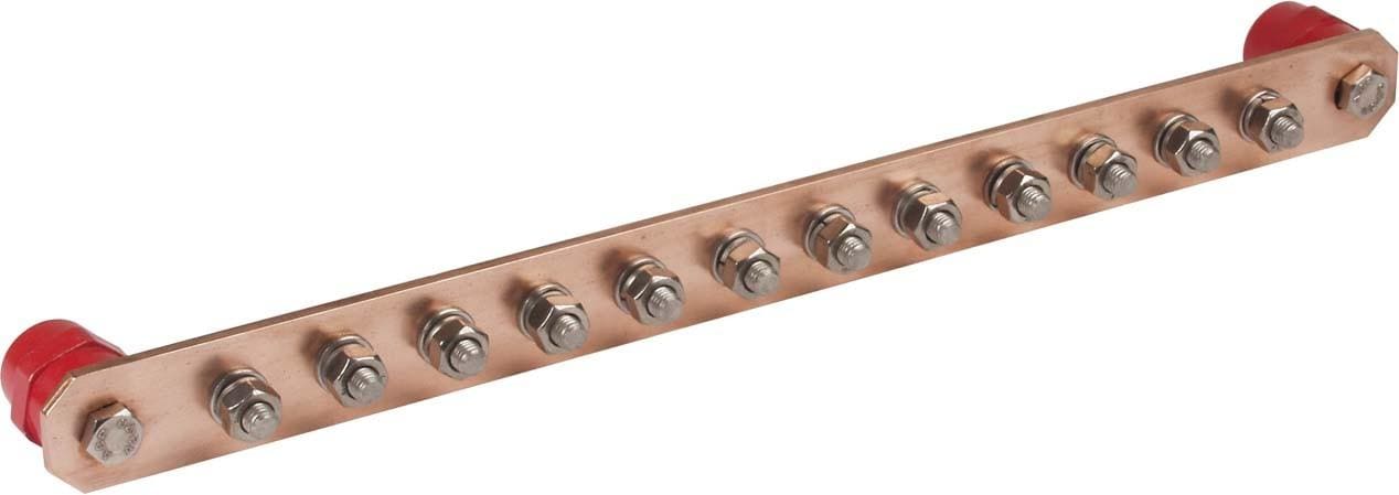 DEHN - Barra compensación 12 conectores aislador Cu