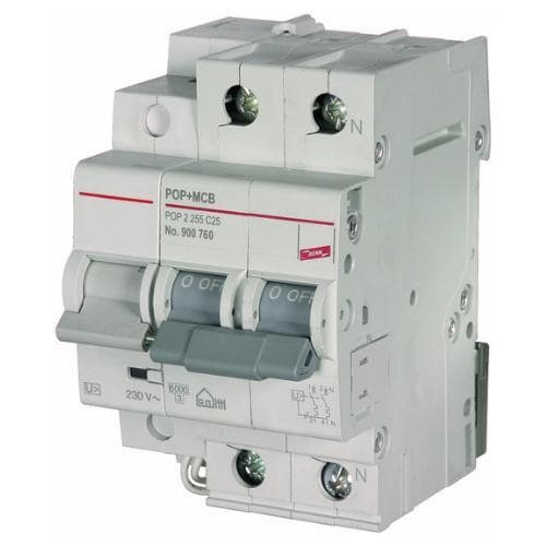 DEHN - Dispositivo Compacto protección POP 2 255 C25 para sobretensiones permanentes monofásico TT/TN 230V IP20