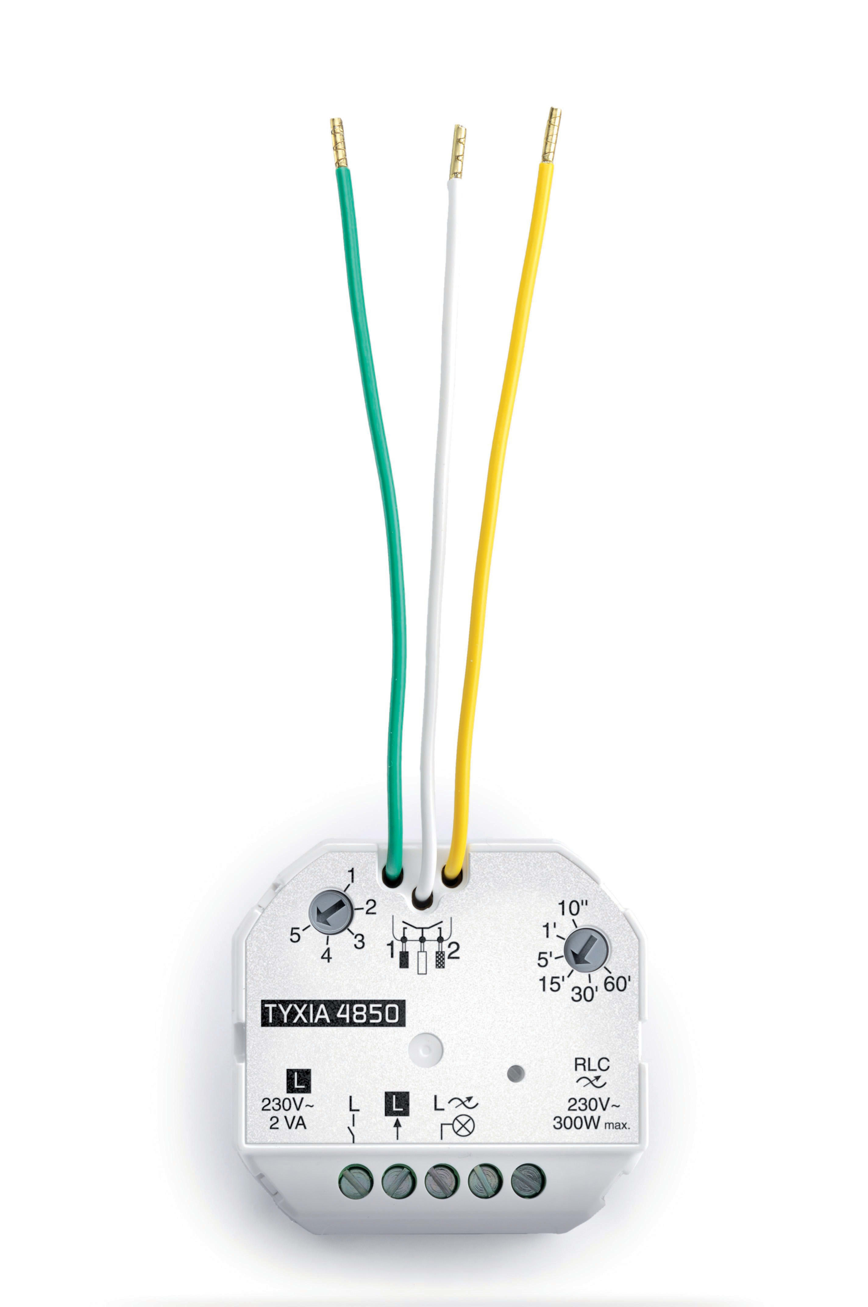 DELTA DORE - Tyxia 4850 | Receptor micromódulo empotrable, regul. de iluminación - Sin neutro