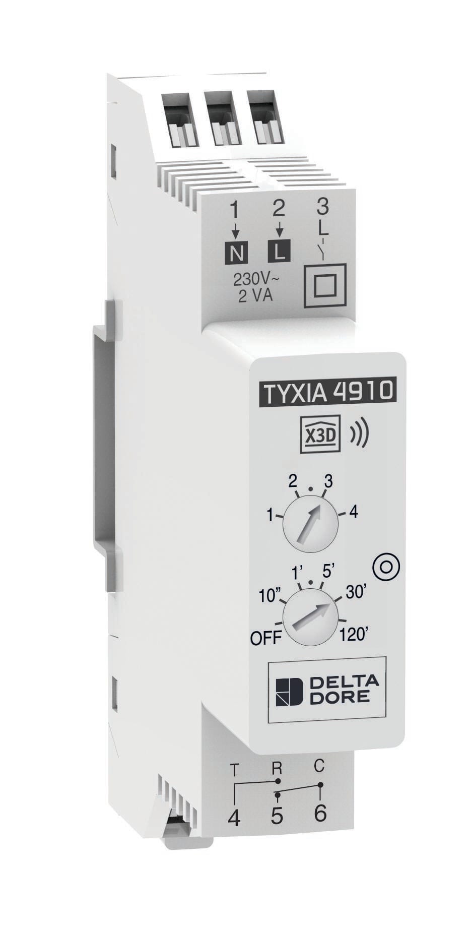 DELTA DORE - Tyxia 4910 | Receptor modular radio 1 vía ON/OFF - Minutería