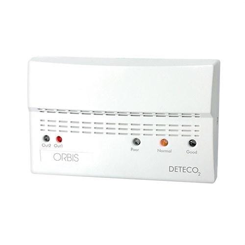 ORBIS - DET.CO2 MONT.PARED 3 LEDS SEÑALIZ.NIV.CO2 DOS SAL.POR RL.VENTILAR AMB.SAL.0-10V