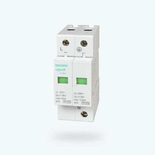 TOSCANO - Protector sobretensión transitoria V2T-60 1F+neutro 240V 60kA clase -II