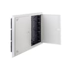 IDE - Registro ICT RTR 500x600x80 base plástica puerta metálica empotrar pared convencional + base tipo schuko doble