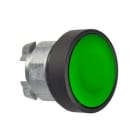 Schneider Electric - CABEZA PULSADOR RASANTE VERDE EMBELLECEDOR NEGRO