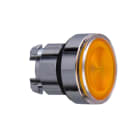 Schneider Electric - Cabeza pulsador luminoso ZB4 lente ranurada naranja LED