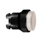 Schneider Electric - Cabeza pulsador luminoso XB4 LED saliente blanco embellecedor negro CUSTO