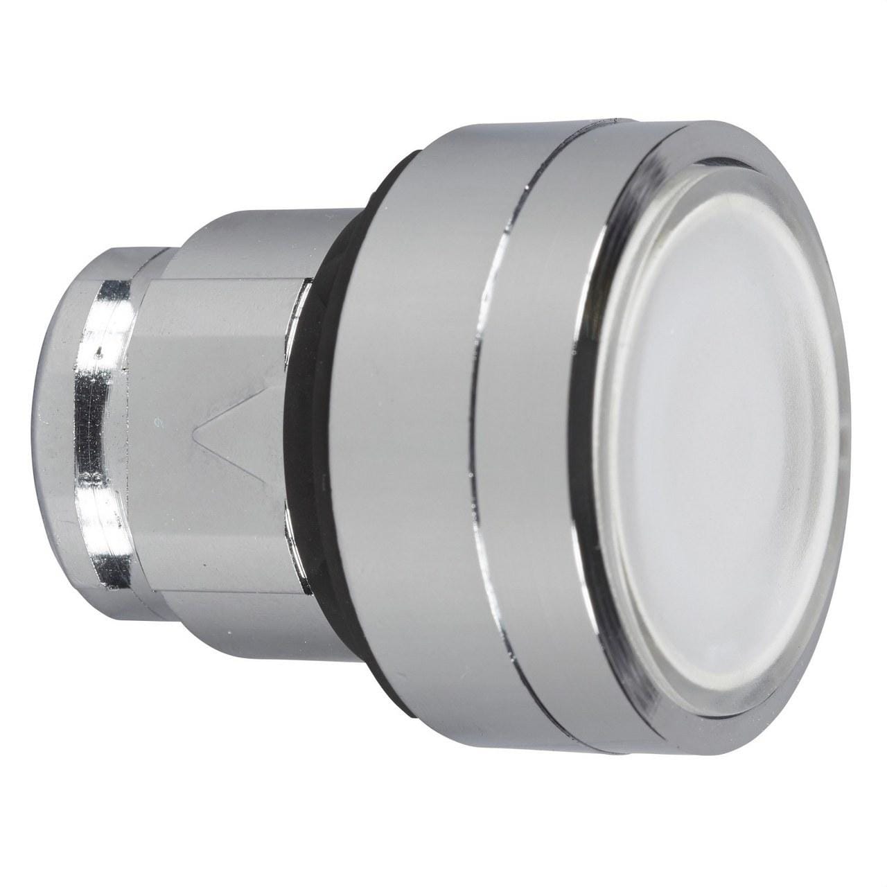 Schneider Electric - Cabeza pulsador luminoso XB4 LED rasante blanco CUSTO pulsación doble