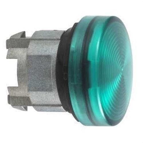 Schneider Electric - Cabeza piloto luminoso diámetro 22 redonda con lente estriada verde