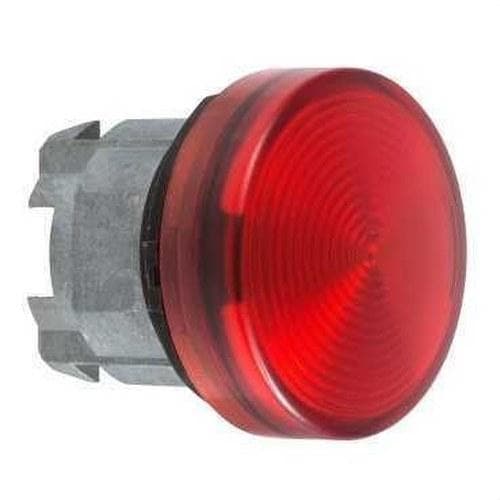 Schneider Electric - Cabeza piloto luminoso diámetro 22 redonda con lente estriada rojo