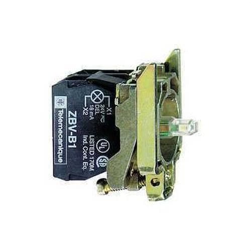 Schneider Electric - Cuerpo diámetro 22mm 110-220V 1 NA/NC con LED blanco o tornillo embellecedor metálico