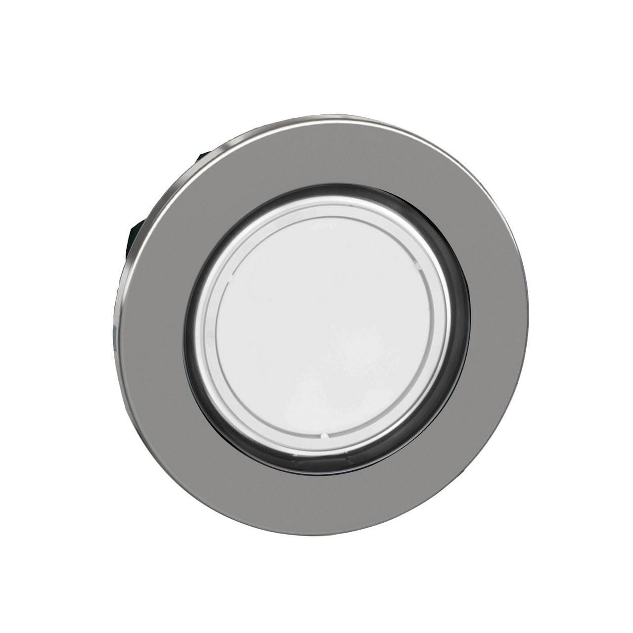 Schneider Electric - Cabeza pulsador luminoso XB4 montaje enrasado blanco LED pulsación doble CUSTO