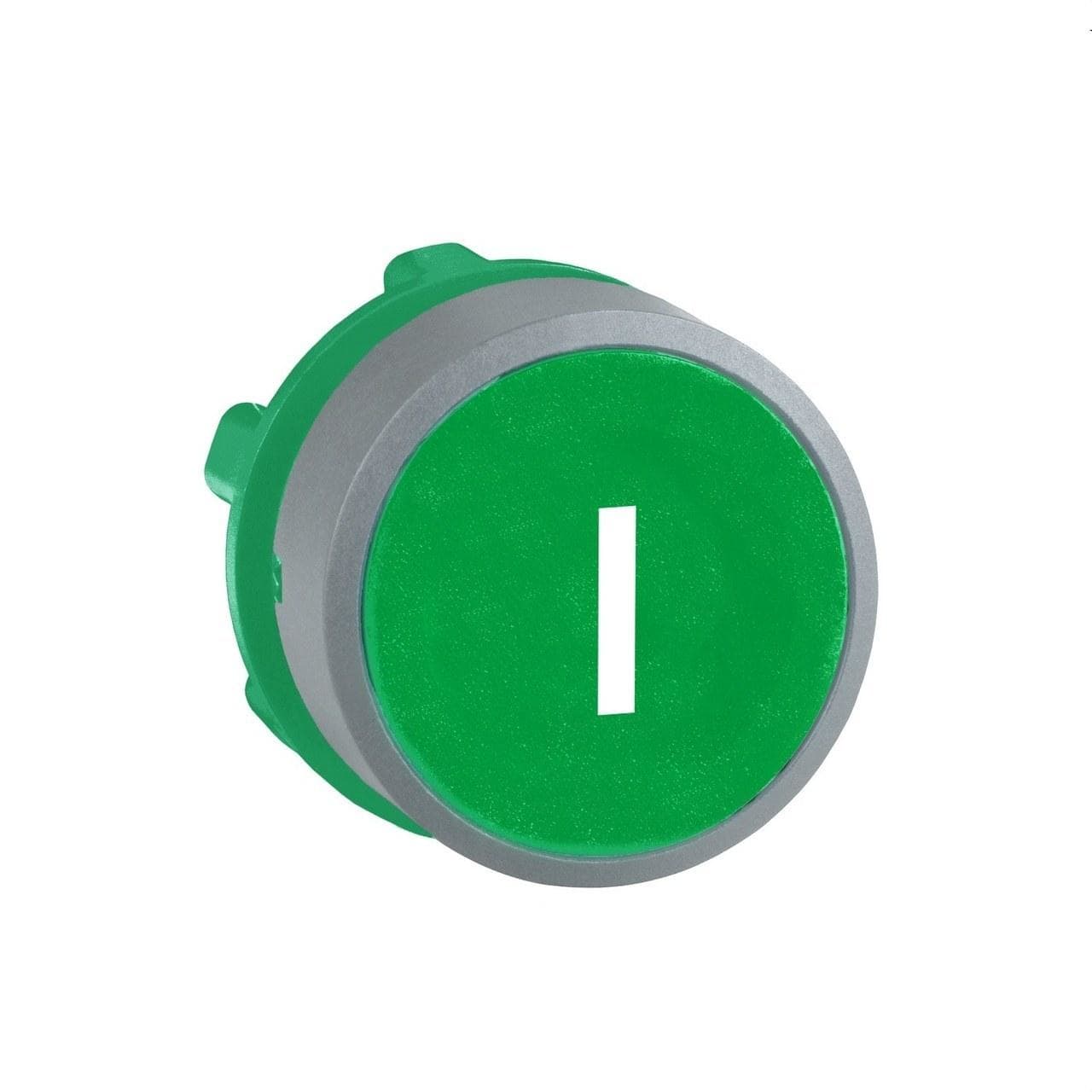 Schneider Electric - Cabeza pulsador XB5 verde con marcaje "I" gris