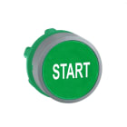 Schneider Electric - Cabeza pulsador XB5 verde con marcaje "START" gris