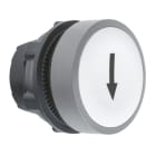 Schneider Electric - Cabeza pulsador XB5 blanco con marcaje FLECHA gris