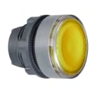 Schneider Electric - Cabeza pulsador luminoso XB5 naranja LED para etiqueta gris