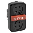 Schneider Electric - Cabeza pulsador triple plástico sin tapa IP66