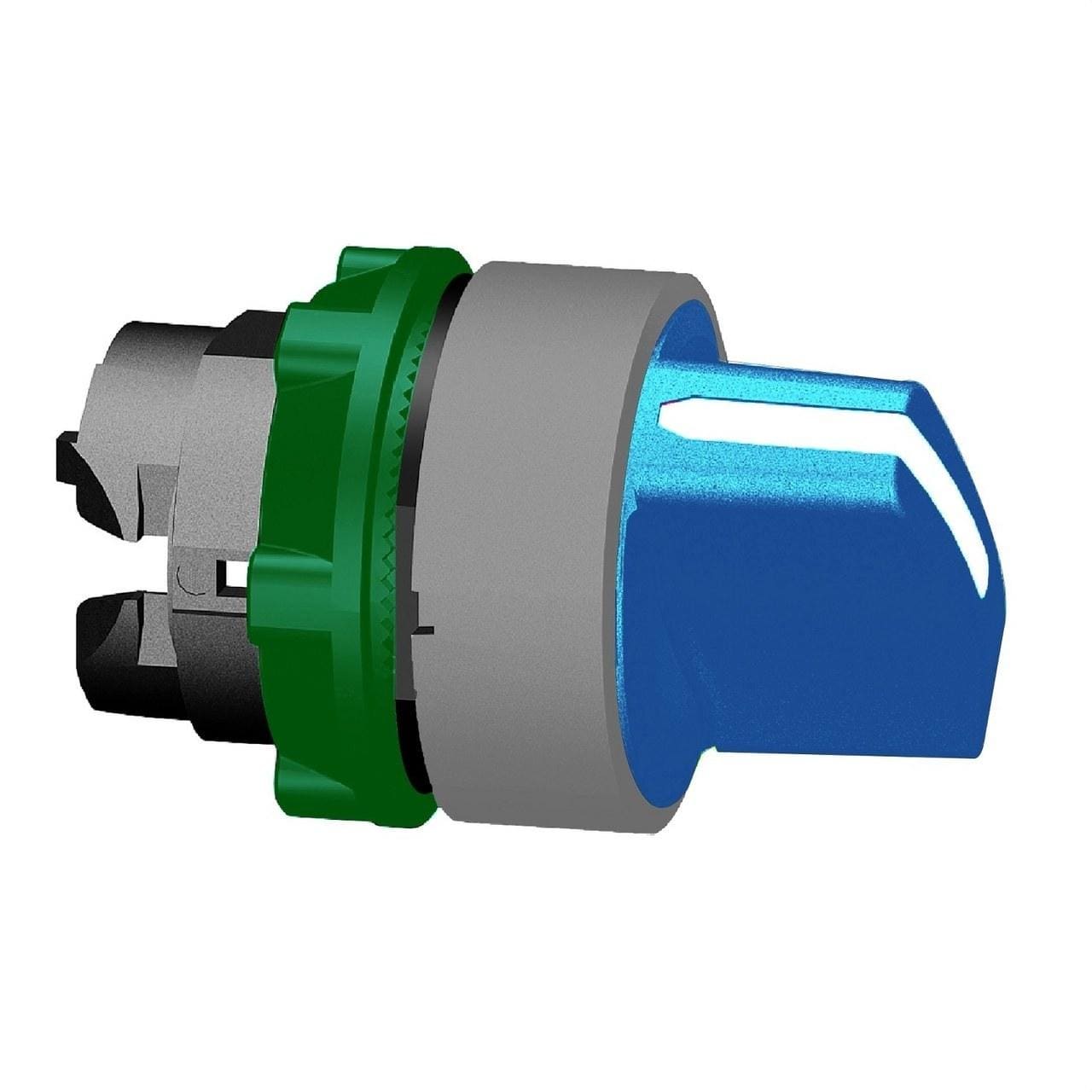Schneider Electric - Cabeza selector XB5 azul 2 posiciones fijas gris