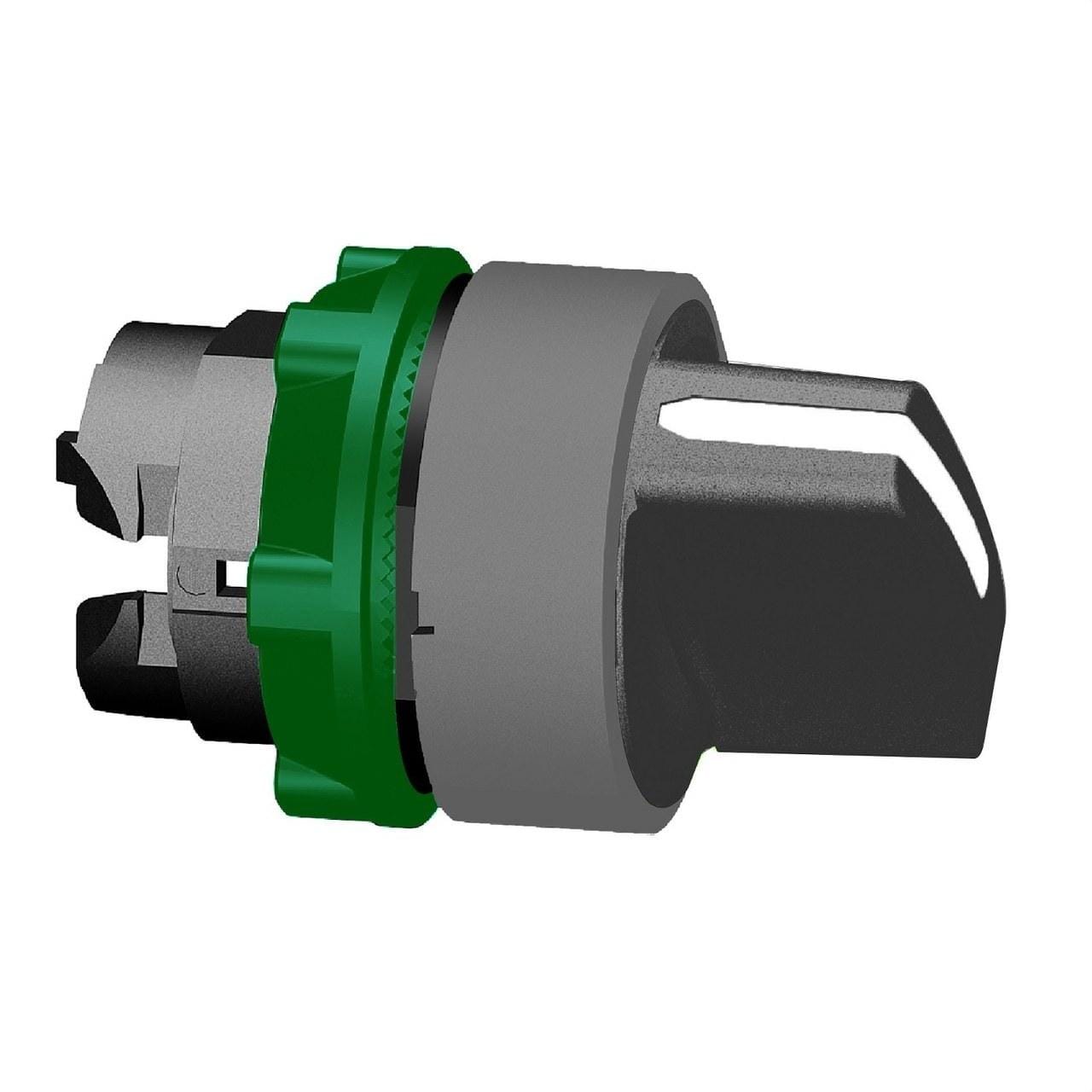 Schneider Electric - Cabeza selector XB5 negra 2 posiciones fijas gris
