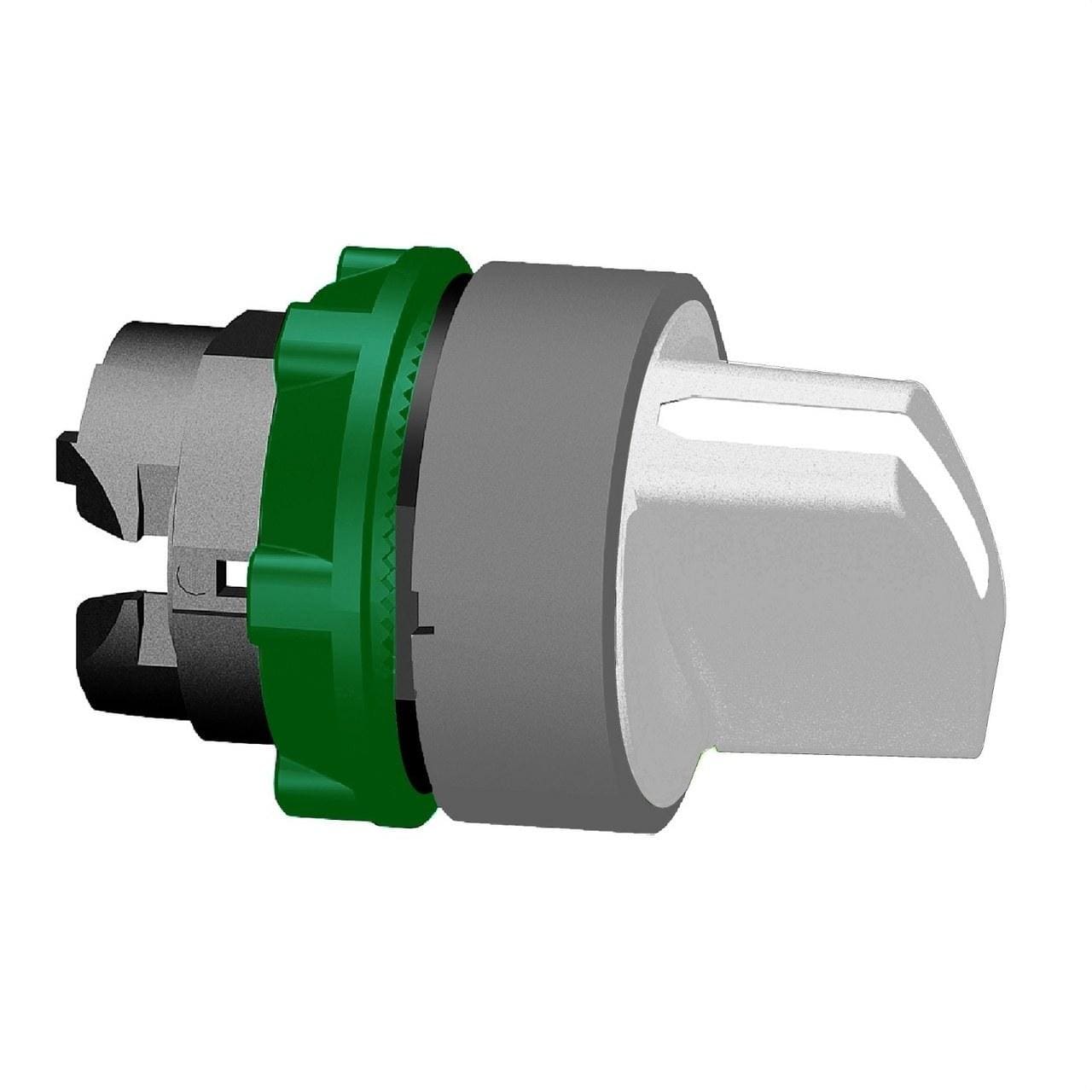 Schneider Electric - Cabeza selector XB5 blanca 3 posiciones retorno al centro gris