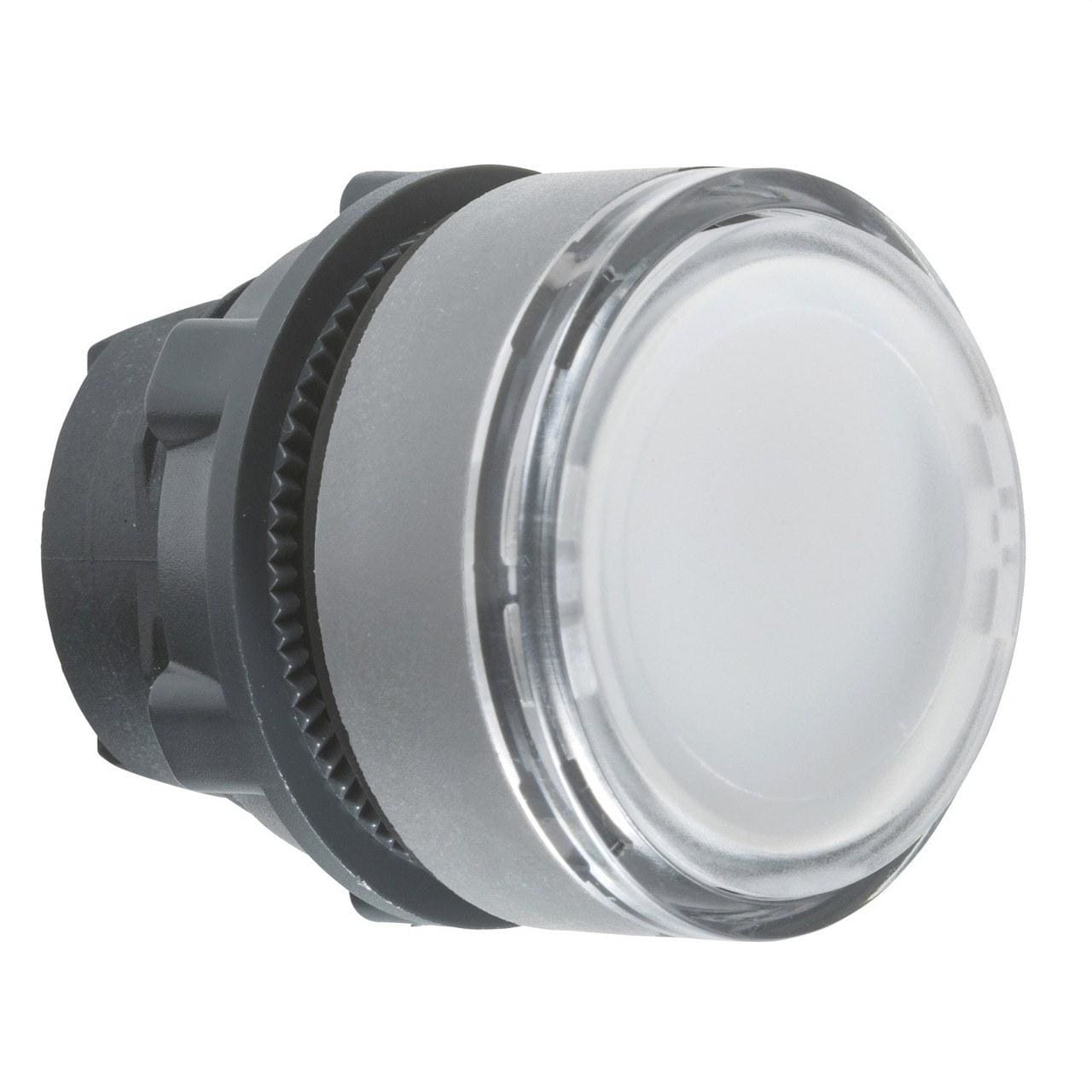 Schneider Electric - Cabeza pulsador luminoso XB5 blanco LED pulsación doble gris